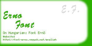 erno font business card
